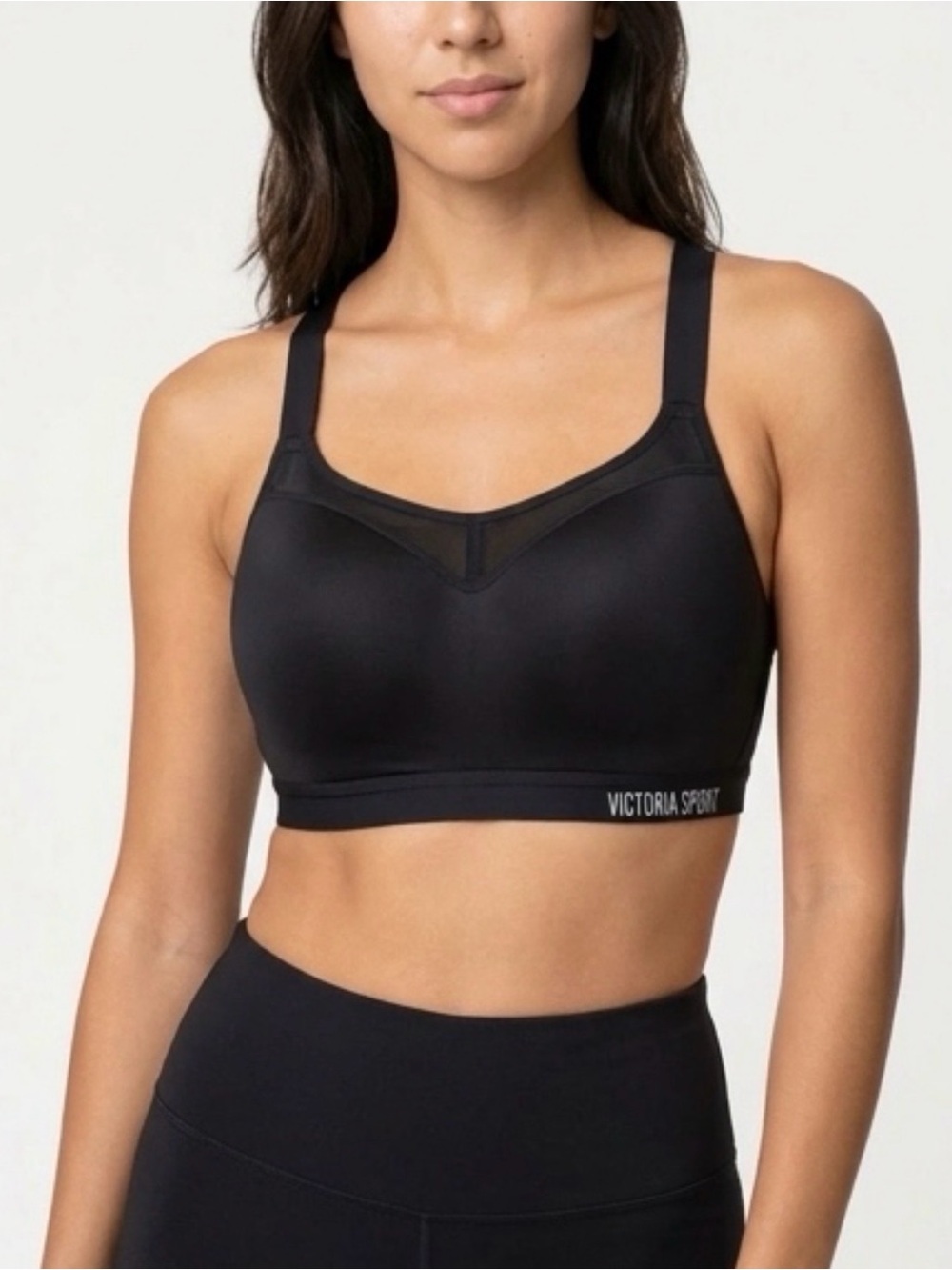 Victoria’s Secret Sport Black Sports Bra 34DD High Support